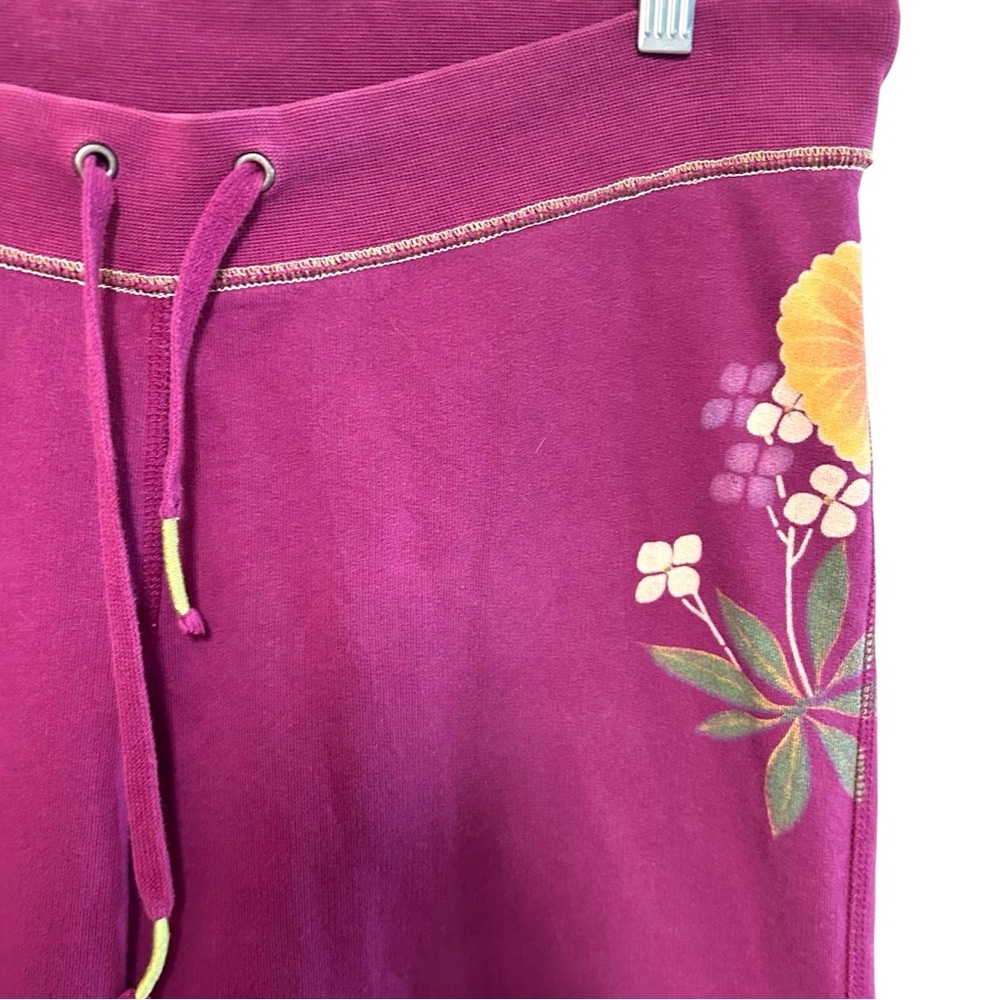 Rare! lucky brand M-XL sweatpants cropped Asian floral print boho‎ yoga Y2K - Picture 4 of 16